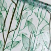 Decorative Privacy Window Film Green Rainbow Leaf Stained Glass Door