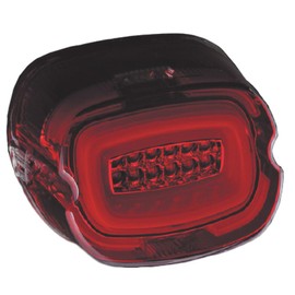 Valenti Moto MTHD-01-RC Motorcycle LED Tail Lamp, Harley TYPE1 Red Lens/Chrome