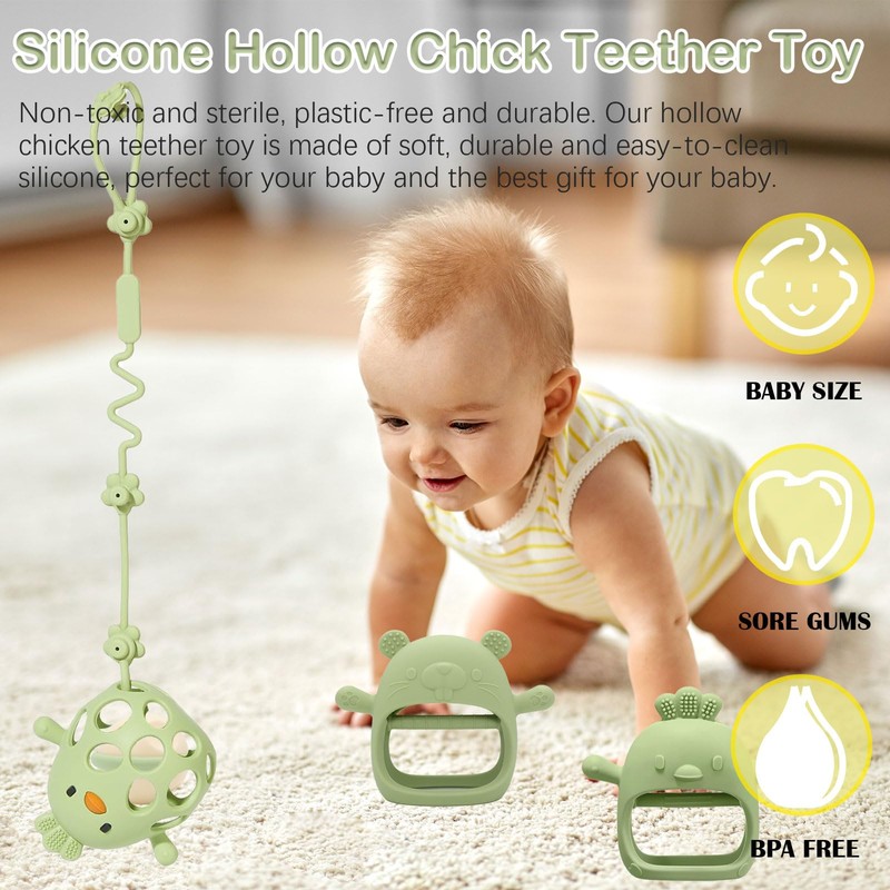 Baby Teething Toy, Silicone Teething Toys, Soft Baby Chew Toys