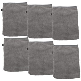 FOMIYES 6Pcs Microfiber Facial Cleaning Gloves Soft Makeup Remover Mitts Breathable and Water Absorbent Face Accessories Convenient for Home Travel Use Grey