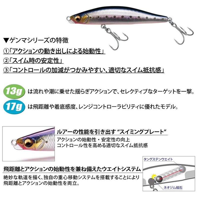 Megabass GENMA 85S (Genma 85S) 0.6 oz (17 g) GP