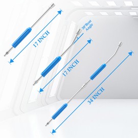 JOEJET Pressure Washer Extension Wand 17 Inch, Stainless Steel Power Washer Wand with Molded Grip, 30 Degree Curved Pressure Washer Wand for Gutter and Undercarriage, 1/4" Quick Connect, 2 Pack