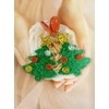 Acrylic Christmas Tree Dangle Drop Earrings for Women Girls Resin
