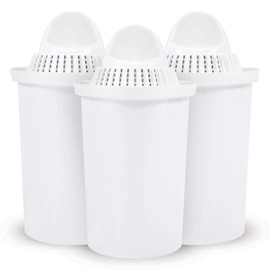 BIO CERA Water Filter Replacement Cartridge for Alkaline Antioxidant Water Ionizer, Activated Carbon Filter Pitcher - Up to PH 9.5 (3 Pack/Set)