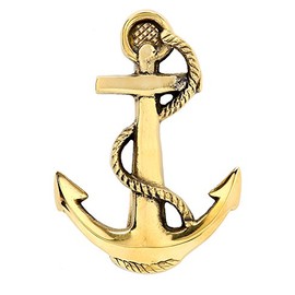 Solid Brass Fouled Anchor Doorknocker