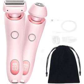 Glide Pro 3.0 Razor for Women, Dusk Razor for Women, Womens Electric Shaver, Wet & Dry Waterproof Shaver, Bikini Trimmer, Removable Head for Leg Arm Underarm Bikini Area（Pink）