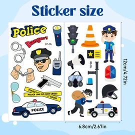 10 Blätter Polizei Tattoos für Kinder,Kindertattoos Polizei,Polizeiauto temporäre Tattoos,Mitgebsel Kindergeburtstag Gastgeschenke Party Deko Geburtstag Deko