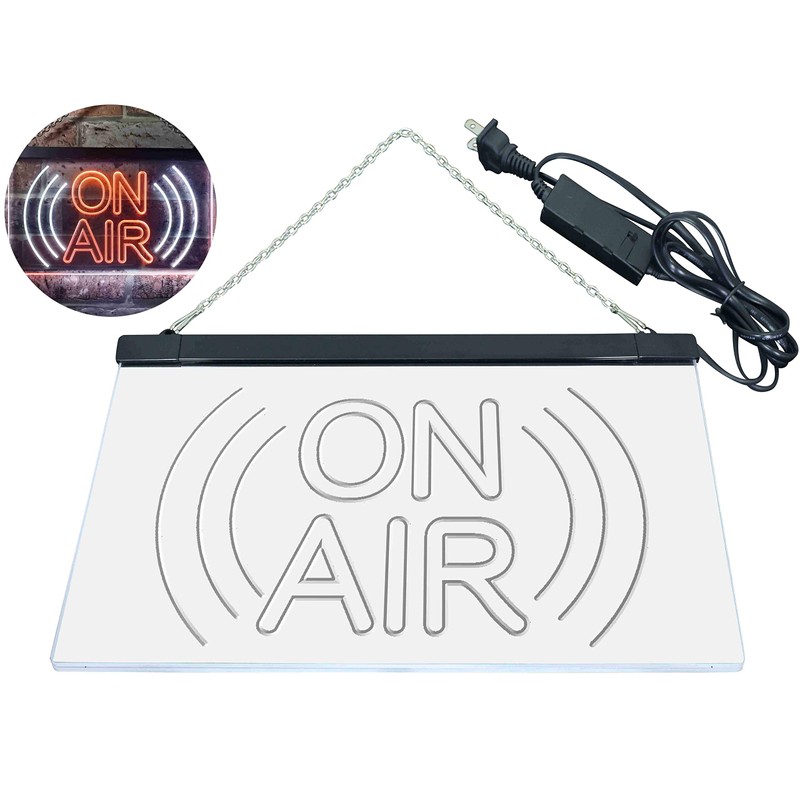 On Air Wave Dual Color LED Neon Sign White &