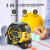 Chamgeco Almighty Ruler Laser Rangefinder, 3-in-1 Infrared Laser Tape Measure,