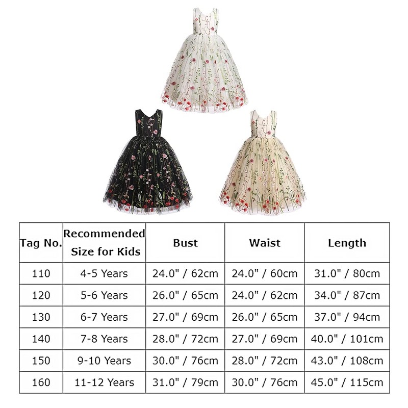 Tulle Flower Girls Dresses for Wedding Girls Mesh Floral Embroidery