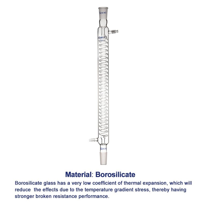 Labasics Borosilicate Glass Graham Condenser with 24/40 Joint 400mm Jacket