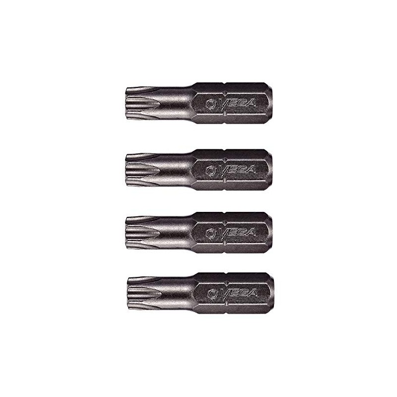 VEGA T40 TORX Security Bits. Professional Grade ¼ Inch Hex