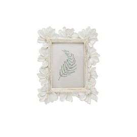 YULINK 2.5x3.5 Small Vintage Picture Frame, Tiny Antique White Ornate Photo Frame, for Tabletop and Wall Display, Decorative Floral Design Retro Home Decor, Old Fashioned Photo Gallery Art