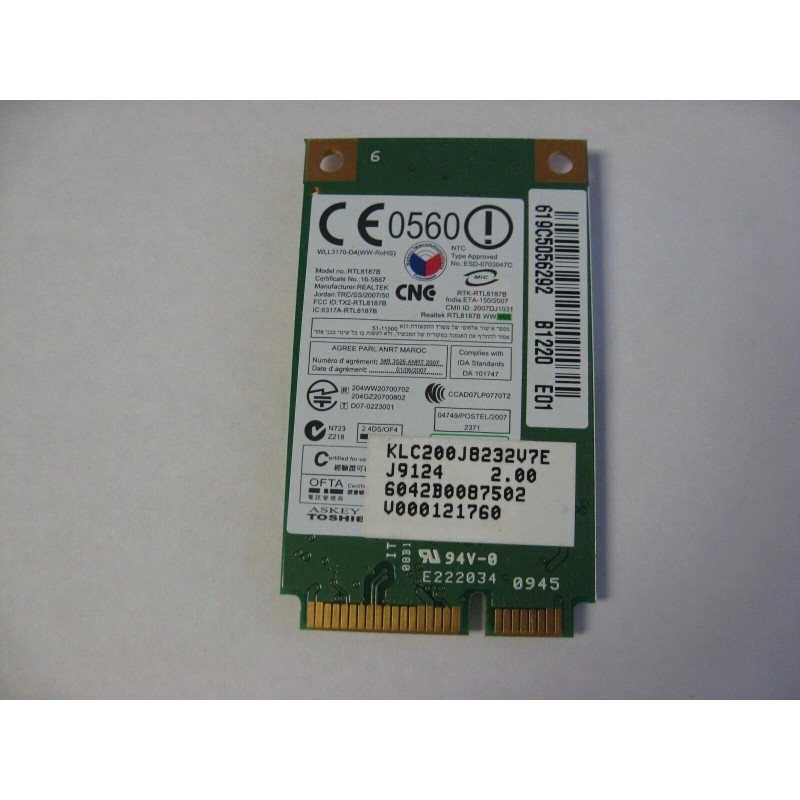 Toshiba L305D Series PCI Express Wireless Card RTL8187B V000121760