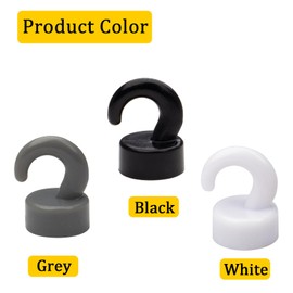 NogmeTaa Small Magnetic Hooks White(2024 New) for Refrigerator, Mini Magnetic Hooks Light Duty for Cruise Cabins, Magnet Hook Tiny for Kitchen, Classroom, and Office - Pack of 10 (White)