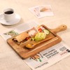 HTB HTB-ACBM1 Wooden Handle Cutting Board Square Cutting Board Natural