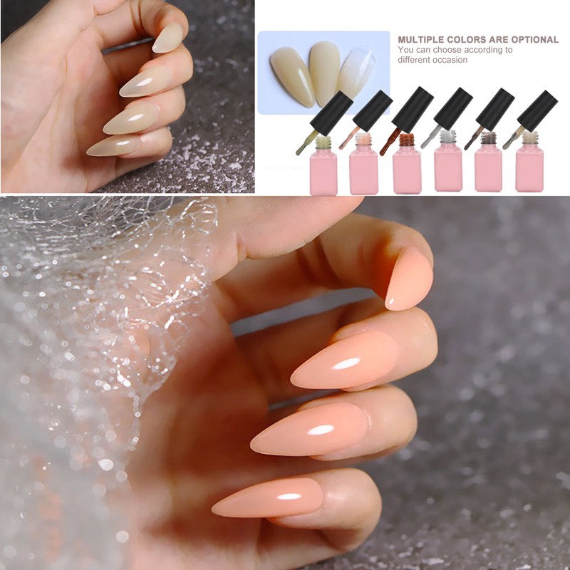 6pcs Nail Art UV Gel Nail Polish Quick Coloring Soak