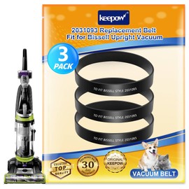 KEEPOW Vacuum Belt Replacement Compatible with Bissell PowerForce Helix Turbo Vacuum Cleaner 2191, 2191U, 2190, 1700, 1701, 1797, 2691, 2692, 1240, 12B1, 68C7, 3920, Part #2031093 3031120, 3 Pack