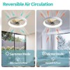 Ricodo 20" Modern Fan Lights Flush Mount LED Ceiling Light