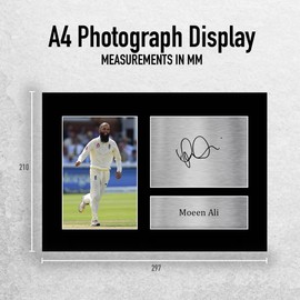 HWC Trading A4 Moeen Ali England Cricket Team Gifts Printed Signed Autograph Picture for Cricketer Memorabilia Fans