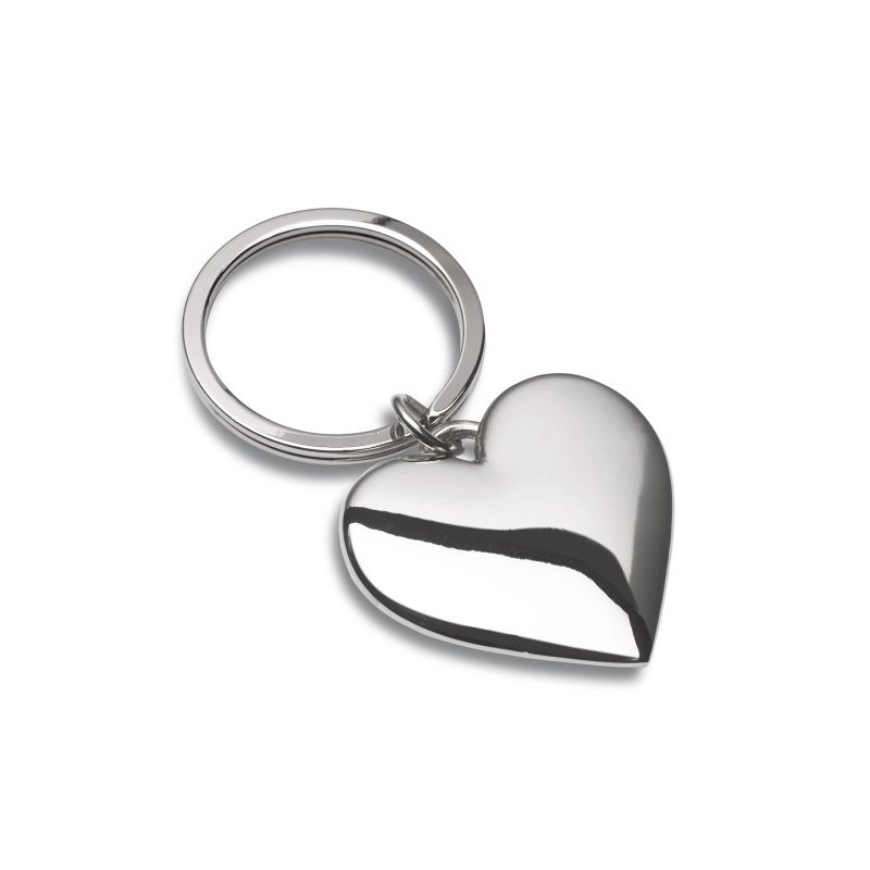 Key Ring Chrome Love Heart Keyring, Silver