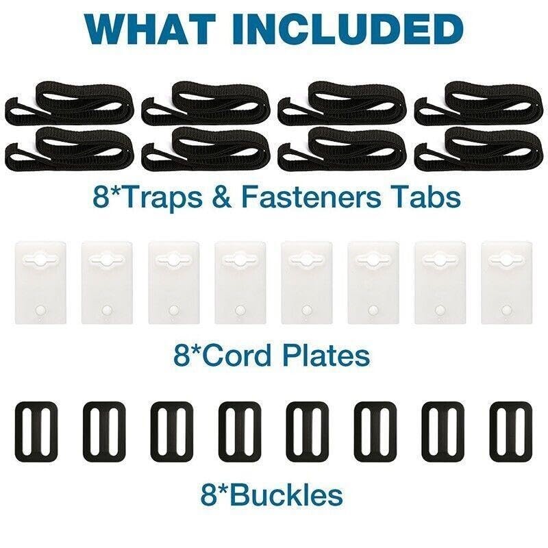 AIMALL Pool Cover Roller Attachment Straps Kit 8PCS for Swimming