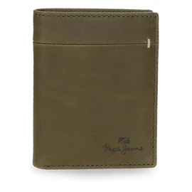 Pepe Jeans Staple Vertical Wallet with Card Slot, Green, 8.5 x 10.5 x 1 cm, Leather by Joumma Bags, Talla única, Vertical Wallet with Card Slots, Green, Standard size, Vertical wallet with card slots