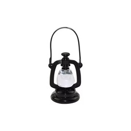 Black Doll House Accessories, Miniature Oil Lamp Doll House Furnishings, Miniature Lantern Dollhouse Miniature Retro Oil Lantern Kerosene Lamp Play Scene Ornaments Decor Furniture