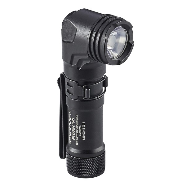Streamlight 88087 ProTac 90 300-Lumen Multi-Fuel Right Angle Tactical Flashlight with one CR123A Lithium & one AA Alkaline Battery & Nylon Holster, Black, Clamshell Packaged