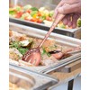 EUIRIO Stainless Steel Copper Serving Utensils Large Serving Spoon Set