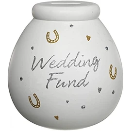 Pot Of Dreams Money Pot, Ceramic, White, One Size