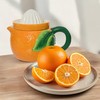 MIJOMA Ceramic Lemon Squeezer - Hand Juicer in Orange Look