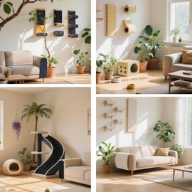 TXXATX Kratzmatte Katze Selbstklebende Kratzmatte 240x30 cm Kratzbrett Kratzwand Kratzteppich Dunkelgrau Kratzschutz Sofa Katze für DIY Kratzbretter Katzen Katzenturm Wand Möbel