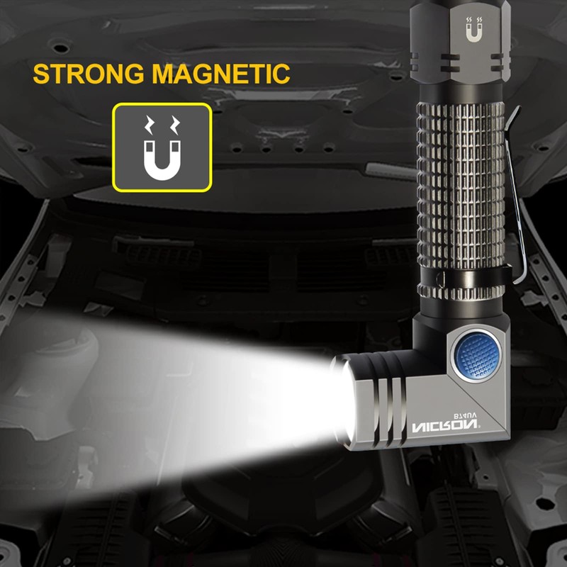 NICRON B74U Blacklight Torch 395nm UV Ultraviolet 90 Degree Adjustable-Head,