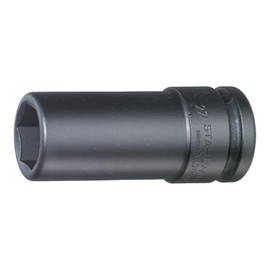 Stahlwille 25090030 3/4" Extra Deep Impact Socket, 30mm Size, Thin-walled for Easy Accessibility, Chrome Alloy Steel with Gunmetal Finish, Power Drivers and Ratchet Compatible, Made in Germany