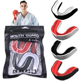 VERALY.MX Paquete 4 Protector Bucal Deportivo Moldeable Calor Proteccion Dientes Adulto Baloncesto., Boxeo, Béisbol, Esgrima, Fútbol, Fútbol Cuidado Bucal Colores Diferentes Paquete 4 Piezas (Paquete 2)