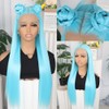 Savanna Hair Wig Light Blue Hair Lace Front Wigs Synthetic