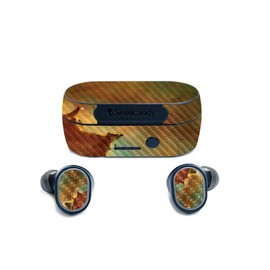 MightySkins Carbon Fiber Skin Compatible with Skullcandy Sesh True Wireless Earbuds - Space Smoke | Protective, Durable Textured Carbon Fiber Finish | Easy to Apply and Change Style | Made in The USA