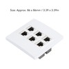Ethernet Wall Plate 6 Port, Cat 6 Ethernet Wall Outlet