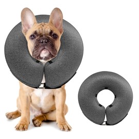 FAIRWIN Inflatable Dog Collar Recovery Cone for Medium Waterproof Elizabethan Pillow Blow Up Pet Cone Collar Surgery Donut Convalescence Stop Licking Pulling Post Operative Anti Itch