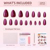 RTKHFZE Press On Nails Almond - Fushia Cat Eye Press