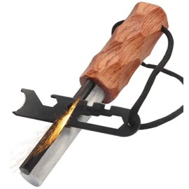 Southwoods Outdoors --- Ferro Rod - Durable Waterproof Fire Starter (10,000 Strikes) with Lanyard and Multi-Tool Striker