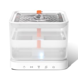 Wireless Cat Water Fountain,3L/101oz Cat Water Fountain for Cats Indoor,4000mAh Battery Operated Pet Water Fountain,Cat Fountain with Stainless Steel Tray,BPA-Free(P08F)