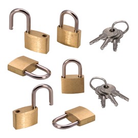 Matory 6 Set Mini Padlock with Keys Small Diary Padlocks Luggage Padlock Travel Bags Backpack Computer Bag Padlocks (6)