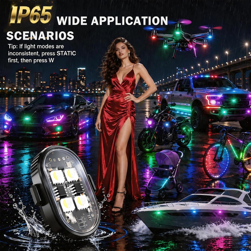 UBAPEV Upgraded 10PCS Wireless LED Strobe Lights with Remote Control