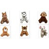 Playscene Suede Jungle/Zoo Animals, Assorted Suede Plush Jungle Animals (12
