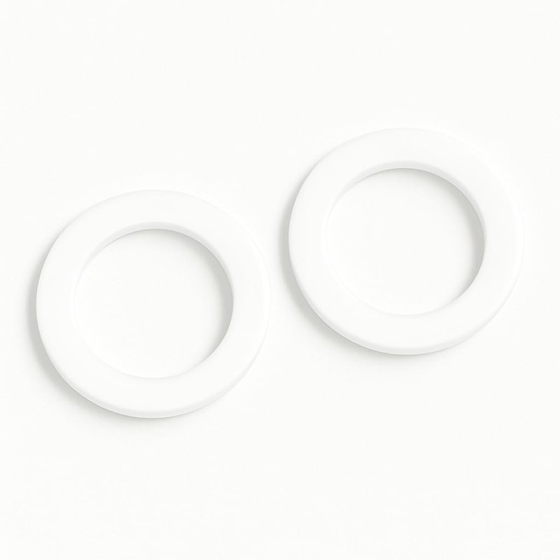 30pcs Silicone Flat Washer Gaskets – 1/2" White Sealing O-Rings,