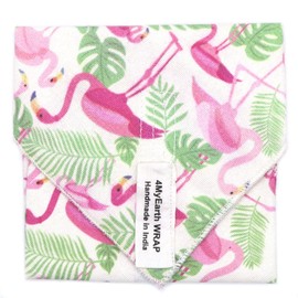 4MyEarth Reusable Cotton Sandwich Wrap, Flamingo