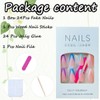 Colorful French Tip Press on Nails Medium Long Stiletto Fake