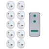 10pcs/ Set Round Waterproof LED Candle Light Submersible Remote Control(Warm